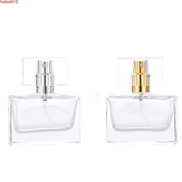 Mercado quente 30ml vidro vazio frasco de perfume quadrado spray atomizador fragrância recarregável 30 ml para o tamanho de viagem