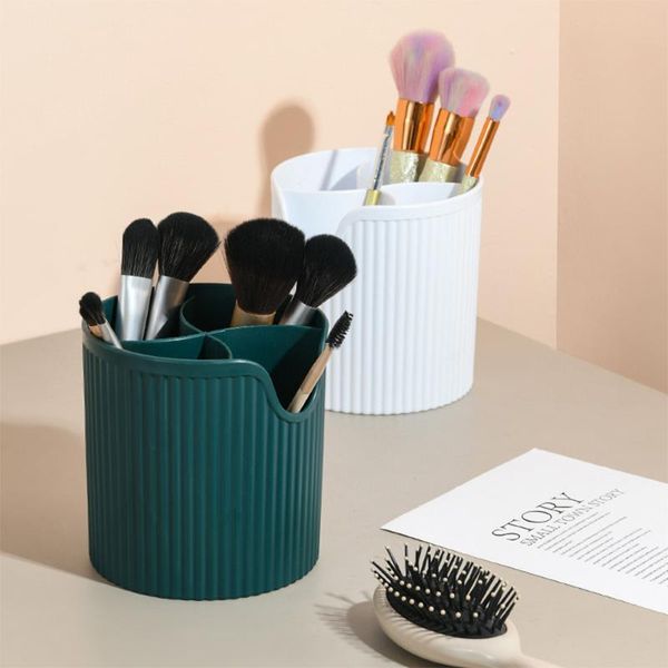 

makeup brush storage bucket plastic brushes holder nail organizer dresser eyebrow pencil cosmetic container boxes & bins