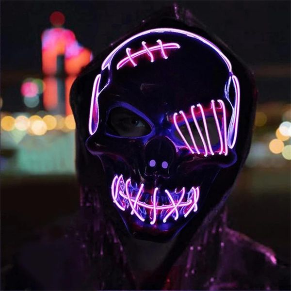 

party decoration halloween mask scar one-eyed pirate glowing scary cosplay led multicolor carnival night bar decorations