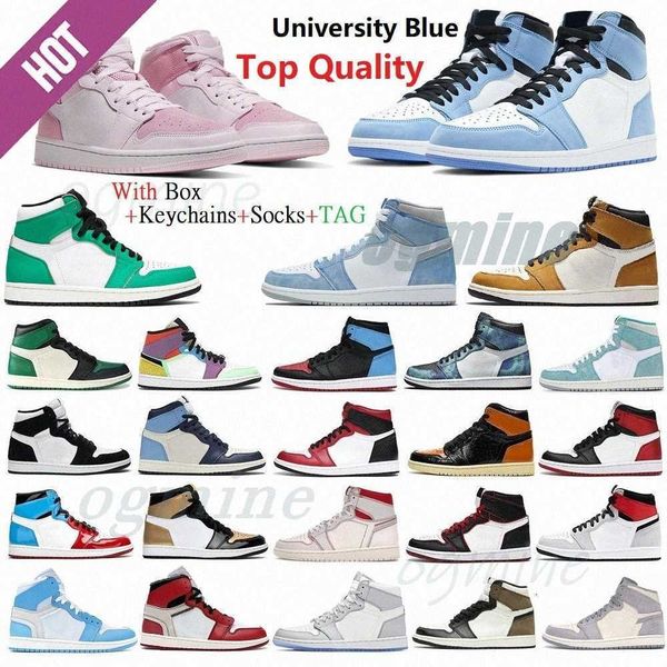 

2021 jumpman silver toe 1 1s men basketball shoes dark mocha shadow unc patent university blue light smoke grey retro chicago
