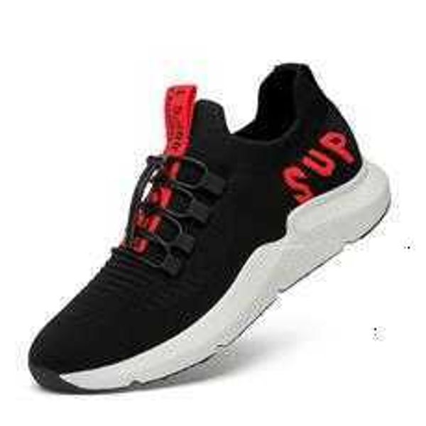 

tangzuo 9525 flying woven running shoes, batch , red and white, Black