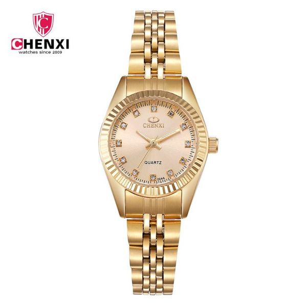 

wristwatches 004a chenxi brand girl watch women fashion casual quartz watches ladies gloden stainless steel female gifts clock wristwatch, Slivery;brown
