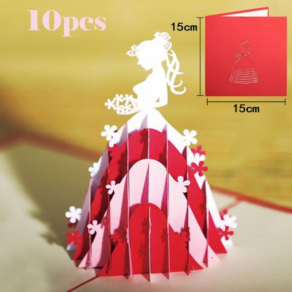 

greeting cards 10pcs 3d bride shape lace wedding invitation card party blank envelope anniversary gifts birthday 2021