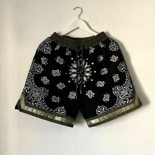 

hip-hop washed old vintage askyurself shorts men women 1:1 casual loose v7 camouflage breechcloth men's, White;black