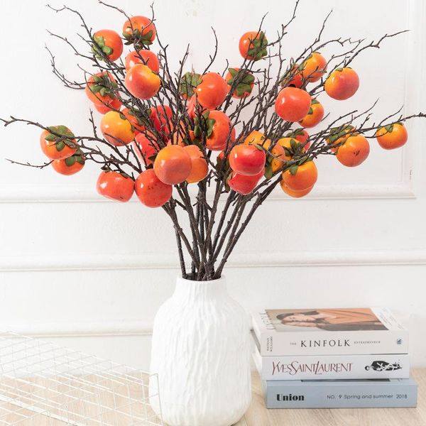 

decorative flowers & wreaths 80cm artificial fruits pomegranate berry fake flower large long branch for home garden flores fruit tree