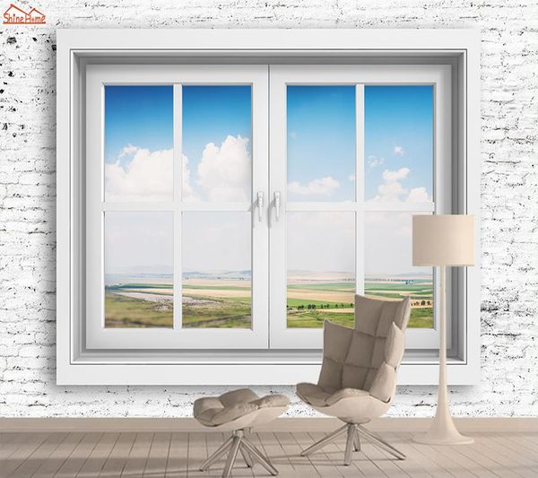 

wallpapers 3d po mural wallpaper for living room bedroom wall paper papers home decor self adhesive brick window murals rolls