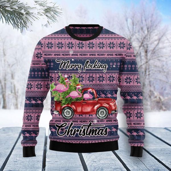 

men's hoodies & sweatshirts flamingo merry christmas ugly 3d printed fashion sweatshirt pullover 5xl casual tracksuit aq-2, Black
