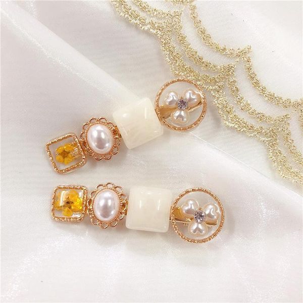 

korea fashion pearls hair clip barrettes for women girls elegance clips hairpins accessories set1