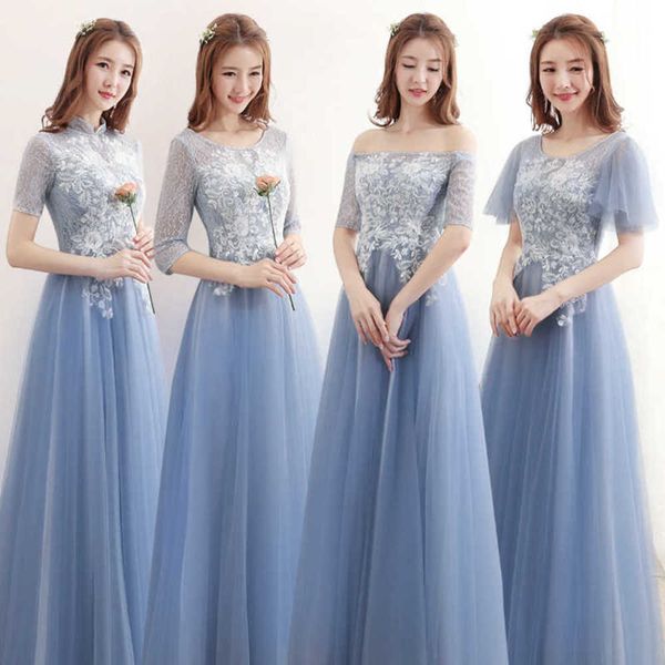 

rent bridesmaids' clothes mori summer and winter western style fairy temperament wedding sister group mid length skirt, White;black