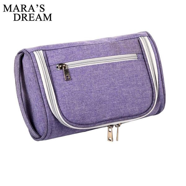 

mara's dream men cosmetic cases canvas zipper women bag casual simpl wash storage bags &