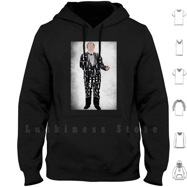 

godfather hoodies don vito corleone brando marlon the men's & sweatshirts, Black