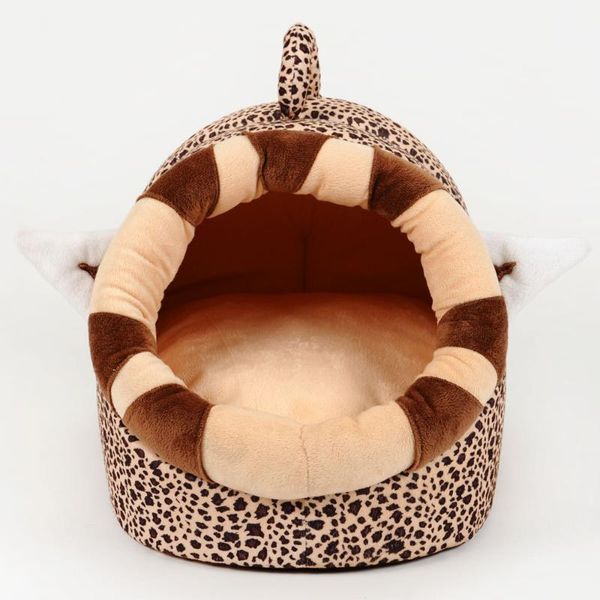 

design pet dog cat fashion leopard house doggy autumn winter washable kennels puppy bed dogs cats nest sofas products 1pcs & pens