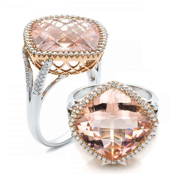 

wedding rings jk fashion ring champagne cubic zircon luxury crystal temperament women jewelry, Slivery;golden