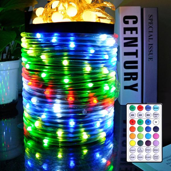 

rope strip lights 100ledscurtain string remote control tube garland fairy lighting strings christmas decor led