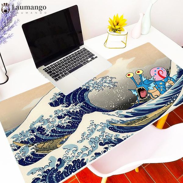 

mouse pads & wrist rests japan wave mousepad 900x400mm gaming tapetes natural rubber pad computer 800x300 teclado mecanico gamer desk mat