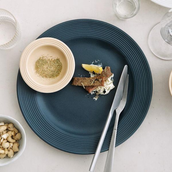 

european style creative breakfast plate western household ceramic deep soup solid color disc steak dishes & plates