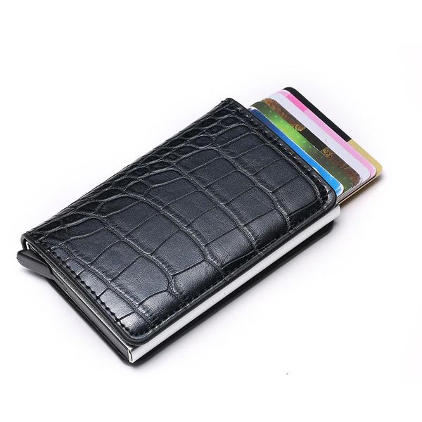 

bycobecy 2021 slim wallet business colorful holder multifunctional mini purse fashion id card case wallets, Red;black