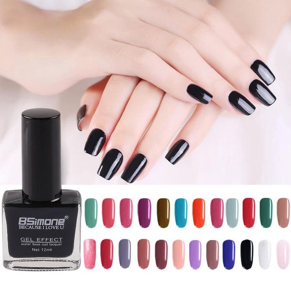 

nail polish 12ml polish, high gloss, environmentally friendly, odorless, non-peelable durable water-based micro glue