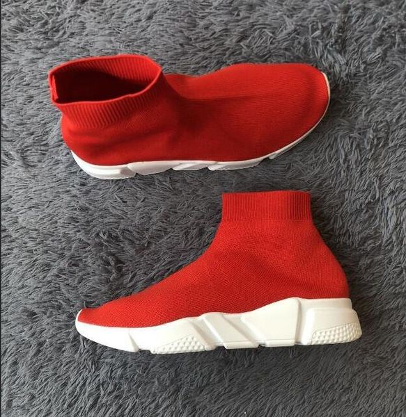 

speed trainer stretch knit casual sock shoes black white fashion breathable for men women sneakers size 36-45