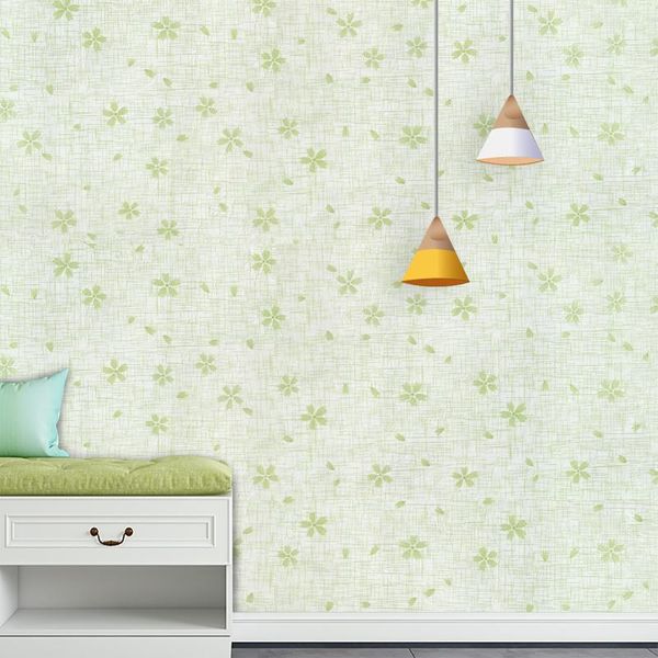 

wallpapers korean fresh green floral wallpaper roll diy self adhesive pvc furniture lovely girls room decor 3d wall papers j132