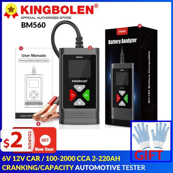 

code readers & scan tools kingbolen bm560 6v 12v car battery tester analyzer 100-2000 cca 2-220ah cranking/capacity test automotive charge c