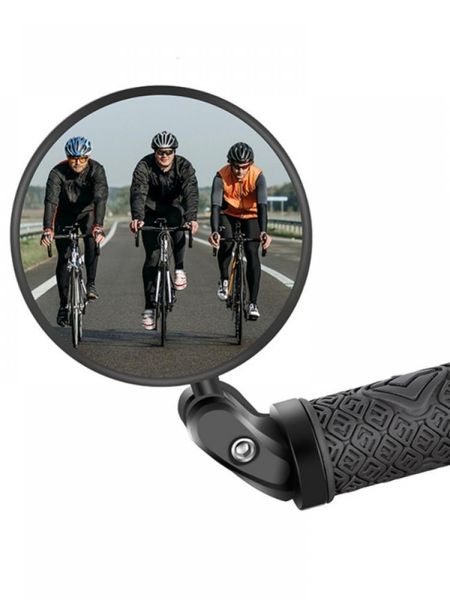 

bike groupsets 1pcs bicycle rearview mirror widen increase surface view larger double ring screws proof tools