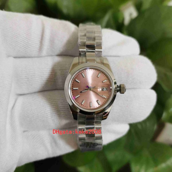 

wf watches ladies 28mm 31mm 279135 stainless steel 904l pink dial eta 2671 movement automatic womens watch wristwatches, Slivery;brown