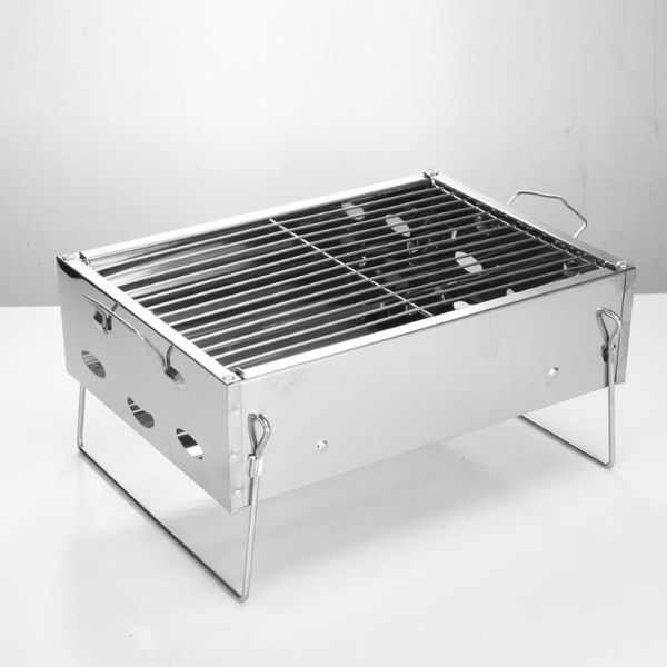 

grills bbq grill bakery outdoor 2 people charcoal tool carbon barbecue stove foldable 36*26.5*17.5cm square rack