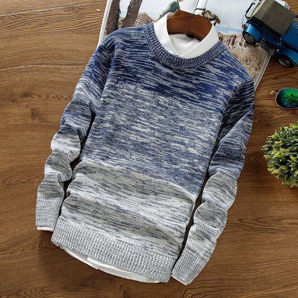 

men's sweaters men autumn winter pullover knitted clothing male slim warm sweater casual striped patchwork jumpers o376, White;black