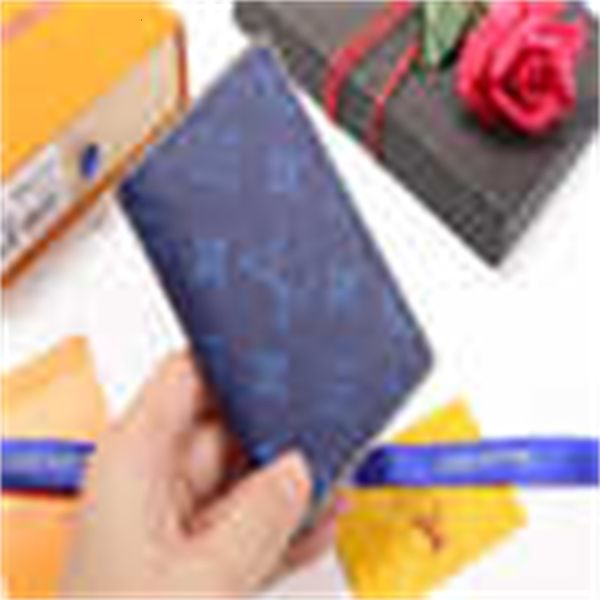 

purse brand designer clutc luxury m62240 holders pocket wallet card blue leather compact key long wallets cases chain wallet pouches, Black;red