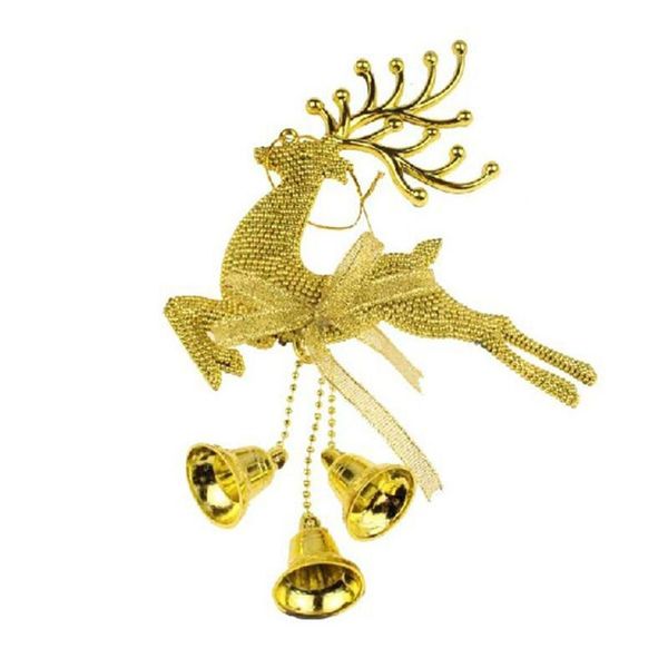 

christmas decorations baubles tree ornaments reindeer bell party decoration hanging pendants silver golden red color