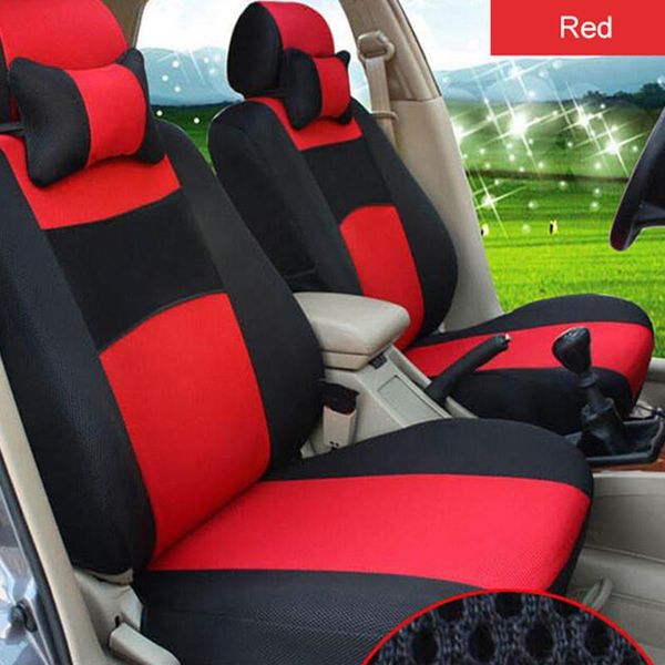 

car seat covers 1-set cover for accessories interior four seasons universal five-seate auto ventilation cushion red