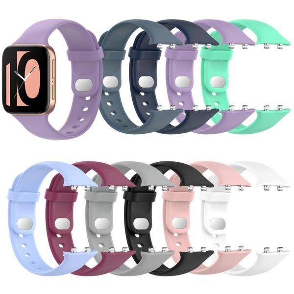 

watch bands silicone strap for oppo band sport watchband wristband replacement 41mm 46mm bracelet accessories, Black;brown