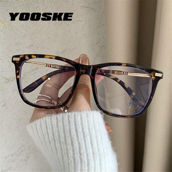 

anti blue light glasses frames men vintage square computer eyeglasses for women clear myopia frame retro brand design fashion sunglasses, Black