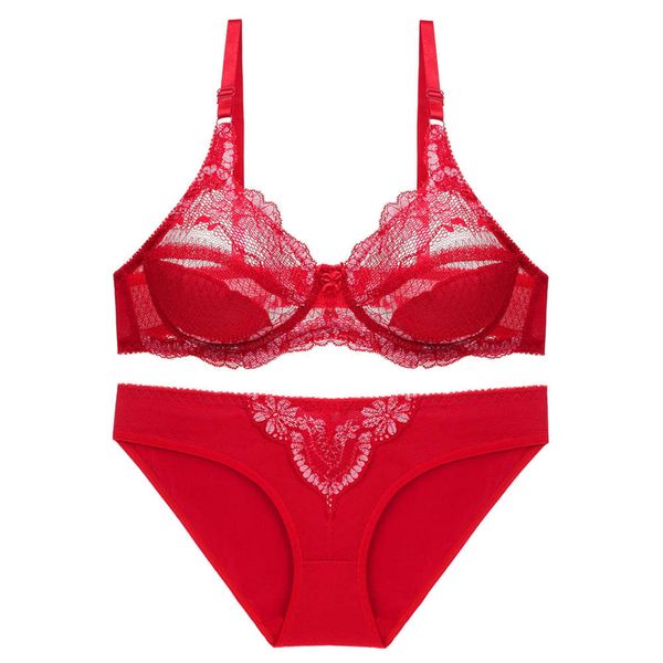 

girls' underwear ultra thin transparent breathable women's bra suit, Black;pink