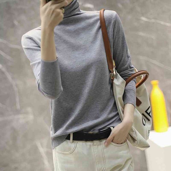 

basic cashmere turtleneck sweaters women autumn winter knitted jumper women's wool sweater casual long sleeve pullovers female 210603, White;black