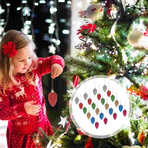 

christmas decorations 24pcs pine cone hanging ornaments pendant party decors