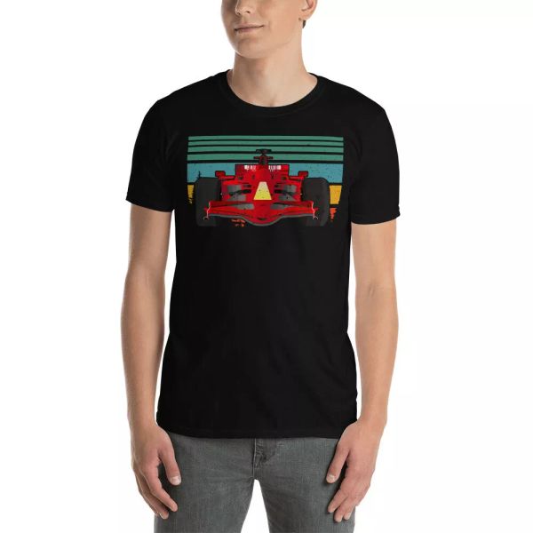 

vintage retro formula racing cool racing car speed lover t-shirt, White;black