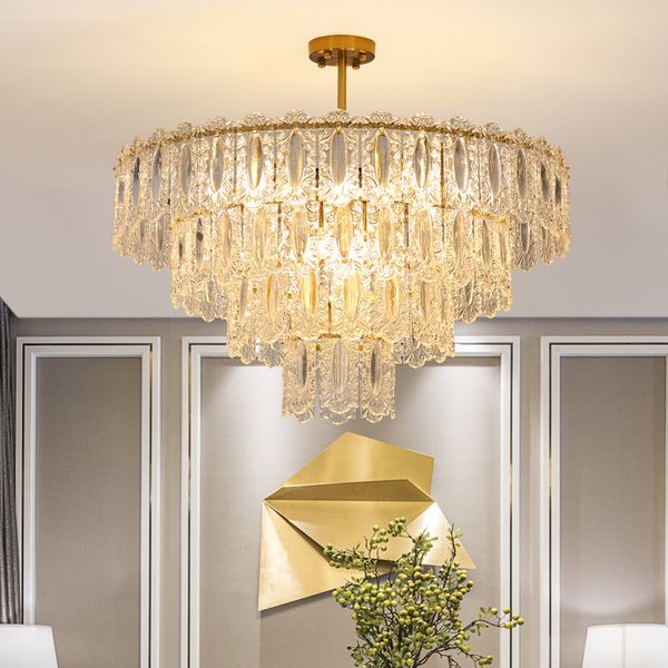 

american modern glass ceiling lights fixture led light european romantic crystal hanging lamp luxury bed lvining dining room home indoor lig
