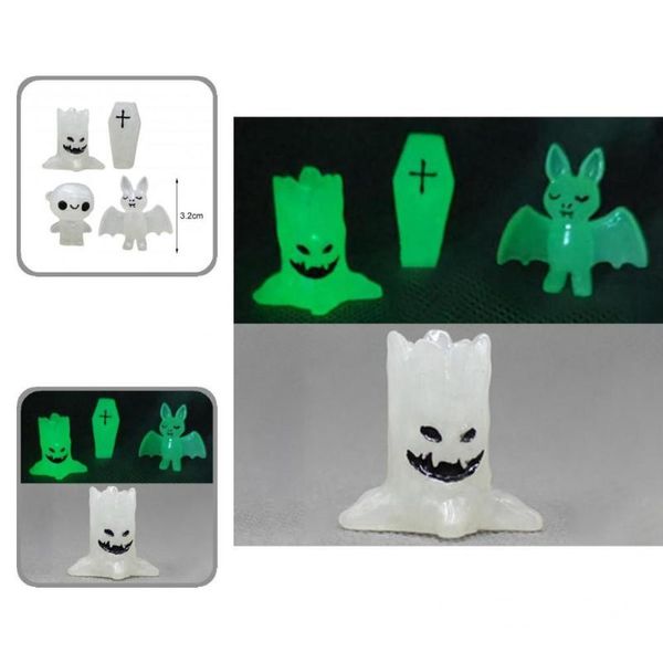

garden decorations solid color 4pcs/set unique horror ghost shape figurine handicraft polymer resin statue decor durable for gifts
