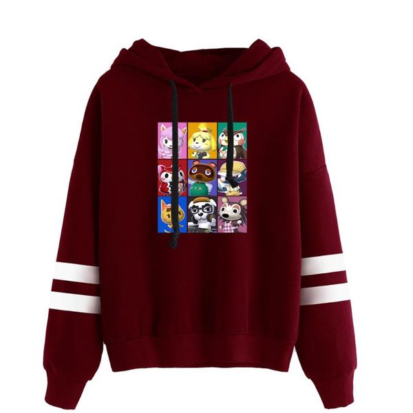 

women's hoodies & sweatshirts animal crossing anime hoodie women/men long sleeve hooded 2021 casual streetwear trendy style clothes ove, Black