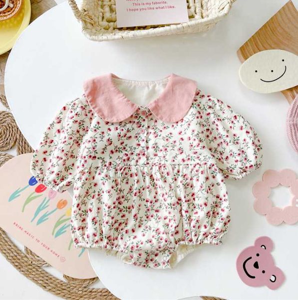 

rompers 2021 boys girls printed cotton full sleeve autumn babys jumpsuit, Blue