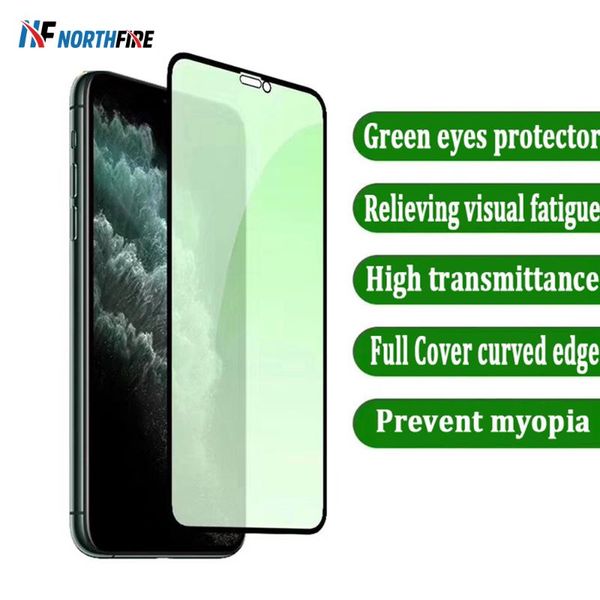 

cell phone screen protectors 9h tempered glass for 11 pro max anti blue ray light protector 6 6s 7 8 plus xs xr x eyes care film