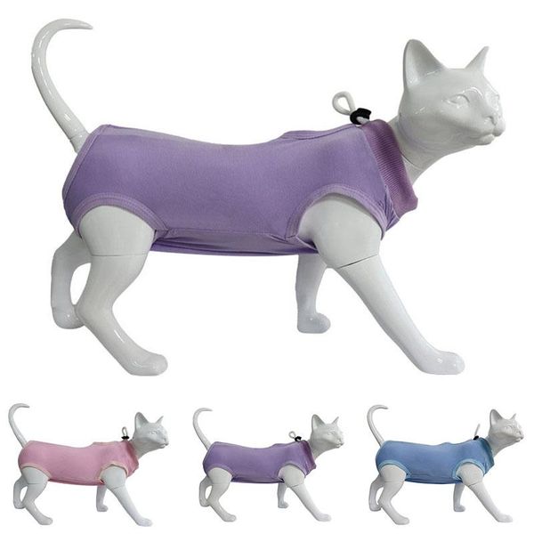 

cat costumes recovery suit sterilization jumpsuit care pet kitten anti bite prevent lick after wear vest weaning bottoming shirt