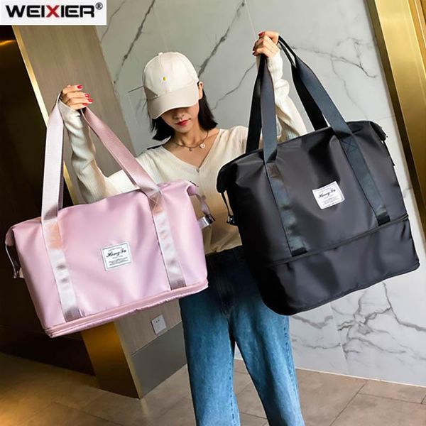 

duffel bags travel bag organizer fashion carry on hand luggage for woman waterproof sports gym fitness crossbody shoulder packs 2021