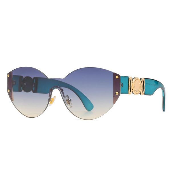 

sunglasses round women rimless glasses vintage sunglass men designer gradient len eyewear uv400, White;black