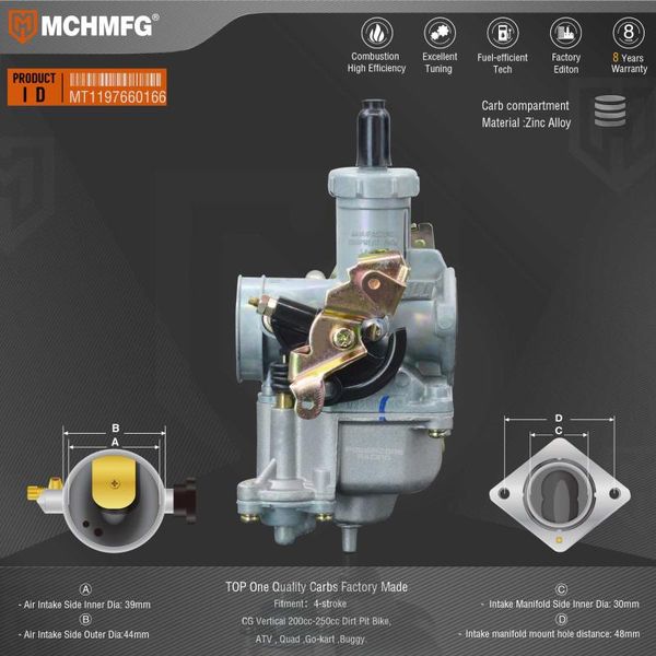 

engine parts carburetor 4-stroke cg vertical 200cc-250cc dirt pit bike, atv , quad ,go-kart ,buggy. motorcycle fuel system