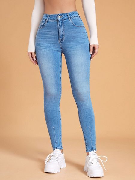 

high waist skinny jeans b8qr#, Blue