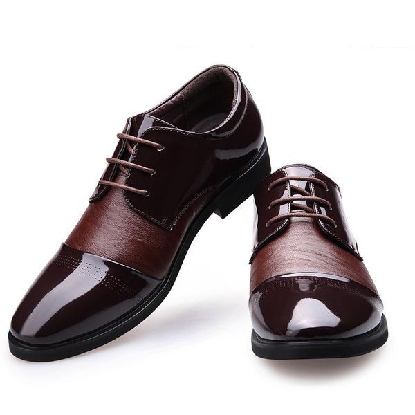 

oxford leather shoes formal for men fashion footwear dress, Black