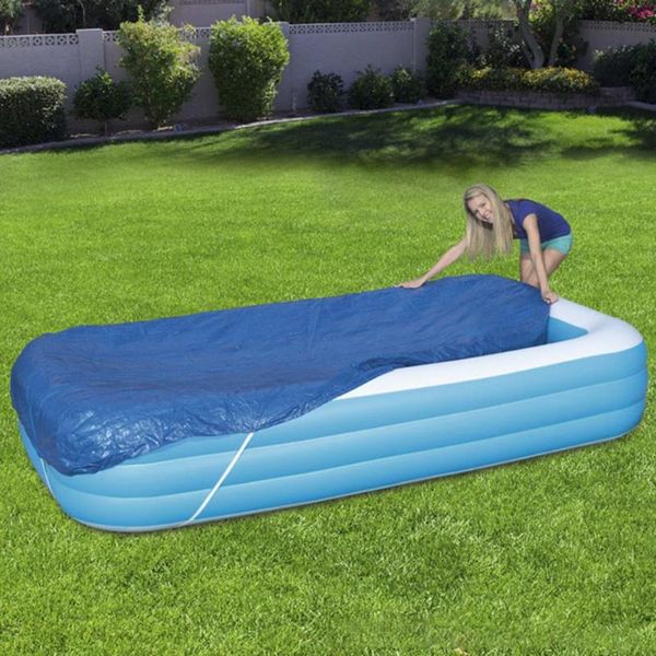 

inflatable floats & tubes rectangular pool cover tarpaulin solar swimming protection heat insulation film for indoor outdoor accessories